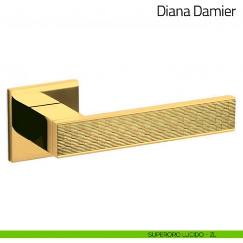 Maniglia per porta Diana Damier Olivari bassa superoro lucido