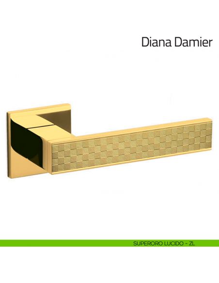 Maniglia per porta Diana Damier Olivari bassa superoro lucido