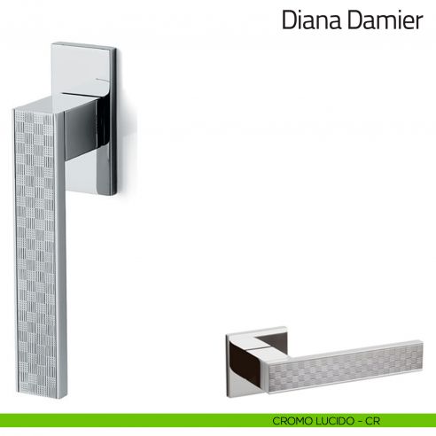 Maniglia per finestra martellina DK Diana Damier Olivari bassa cromo lucido