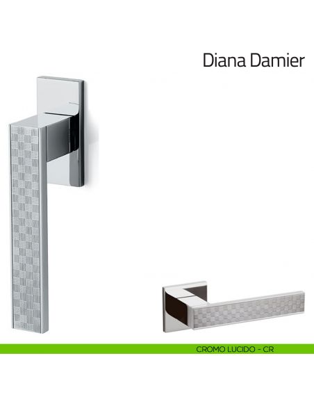 Maniglia per finestra martellina DK Diana Damier Olivari bassa cromo lucido