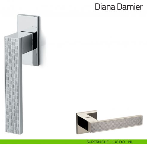 Maniglia per finestra martellina DK Diana Damier Olivari bassa supernichel lucido