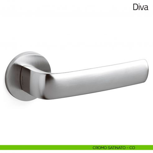 Maniglia per porta Diva Olivari cromo satinato