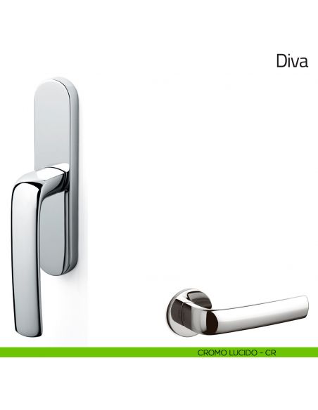 Maniglia per finestra cremonese Diva Olivari cromo lucido