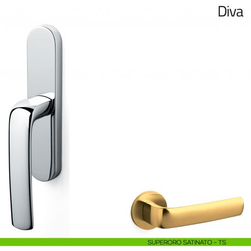 Maniglia per finestra cremonese Diva Olivari superoro satinato