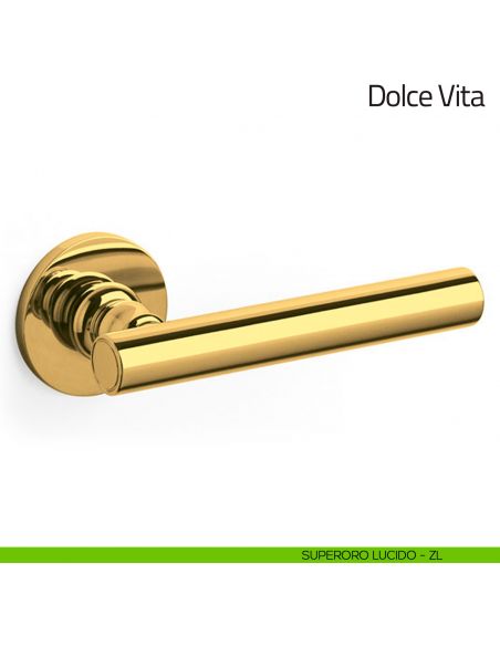 Maniglia per porta Dolce Vita Olivari superoro lucido
