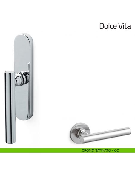 Maniglia per finestra cremonese Dolce Vita Olivari cromo satinato