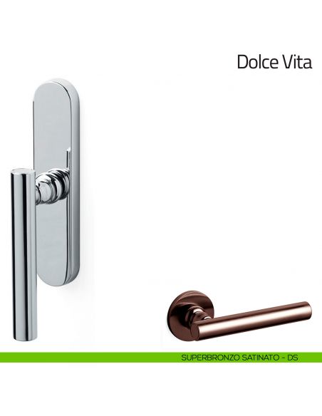 Maniglia per finestra cremonese Dolce Vita Olivari superbronzo satinato