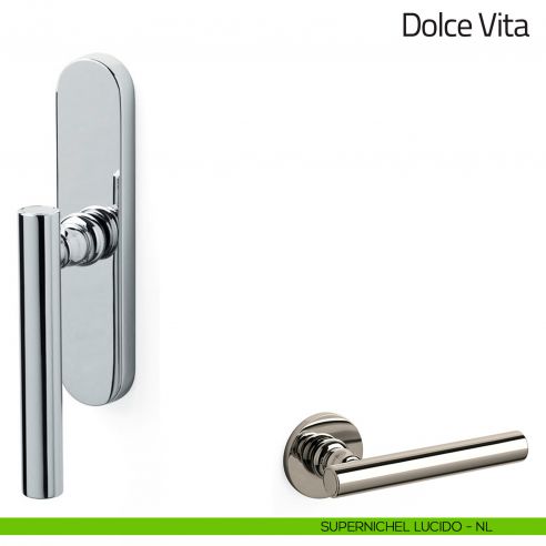 Maniglia per finestra cremonese Dolce Vita Olivari supernichel lucido