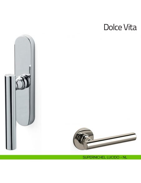 Maniglia per finestra cremonese Dolce Vita Olivari supernichel lucido