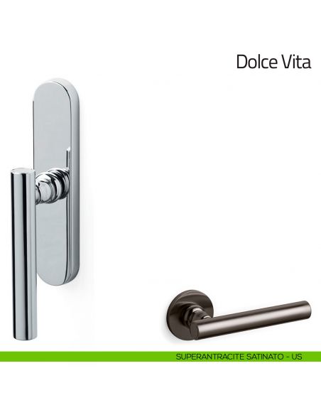 Maniglia per finestra cremonese Dolce Vita Olivari superantracite satinato