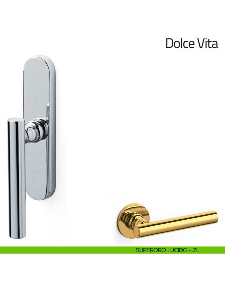 Maniglia per finestra cremonese Dolce Vita Olivari superoro lucido