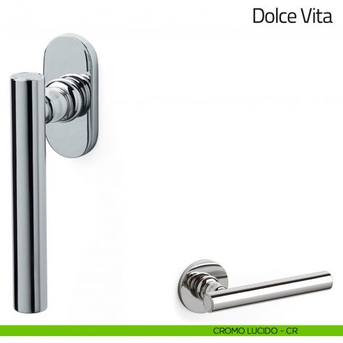 Maniglia per finestra martellina DK Dolce Vita Olivari cromo lucido