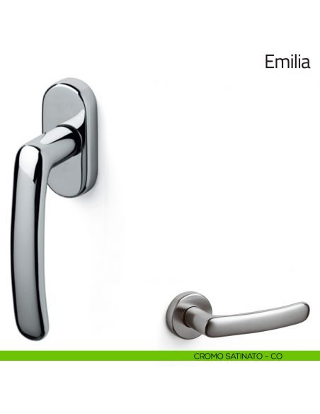 Maniglia per finestra martellina DK Emilia Olivari cromo satinato