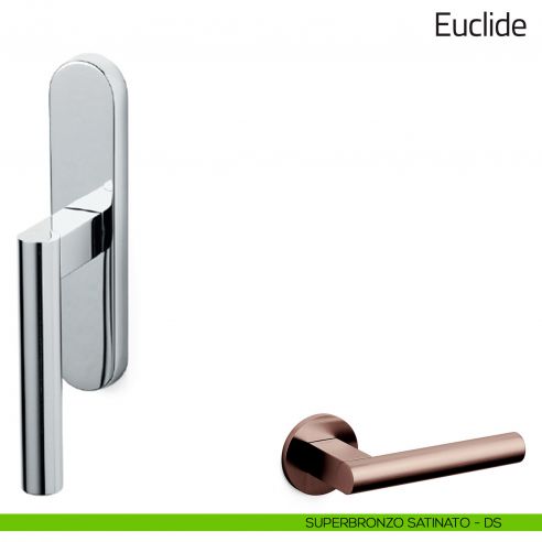 Maniglia per finestra cremonese Euclide Olivari superbronzo satinato