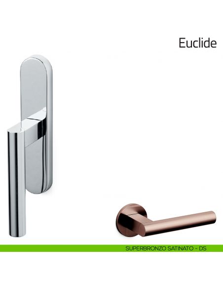 Maniglia per finestra cremonese Euclide Olivari superbronzo satinato