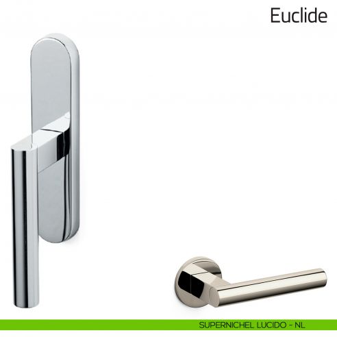 Maniglia per finestra cremonese Euclide Olivari supernichel lucido