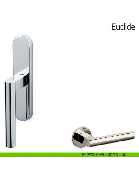 Maniglia per finestra cremonese Euclide Olivari supernichel lucido