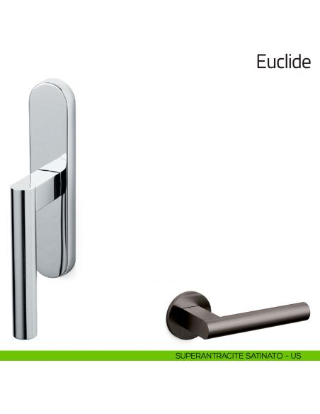 Maniglia per finestra cremonese Euclide Olivari superantracite satinato