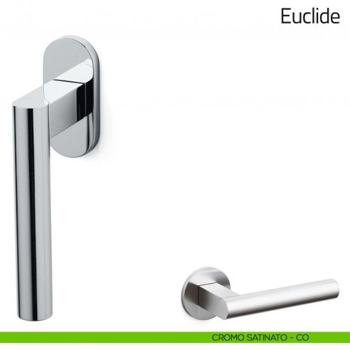 Maniglia per finestra martellina DK Euclide Olivari bassa cromo satinato