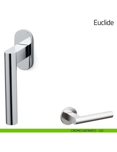Maniglia per finestra martellina DK Euclide Olivari bassa cromo satinato