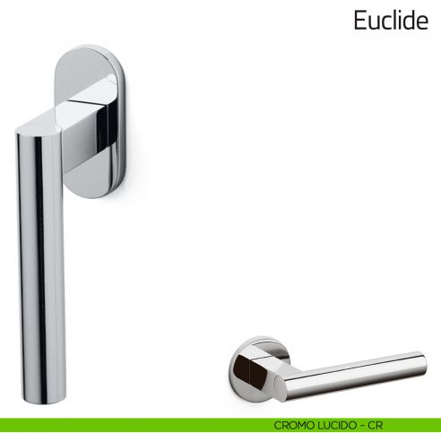 Maniglia per finestra martellina DK Euclide Olivari bassa cromo lucido