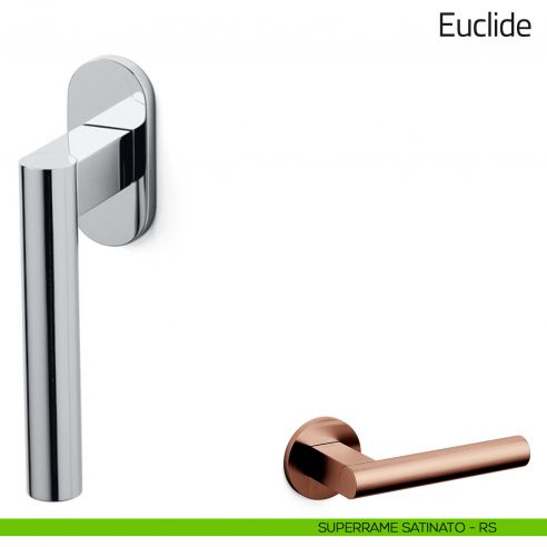 Maniglia per finestra martellina DK Euclide Olivari bassa superrame satinato