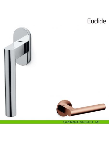 Maniglia per finestra martellina DK Euclide Olivari bassa superrame satinato