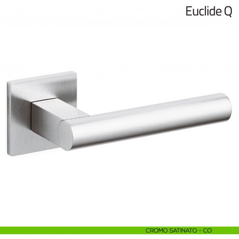 Maniglia per porta Euclide Q Olivari bassa cromo satinato