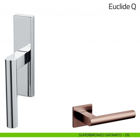 Maniglia per finestra cremonese Euclide Olivari superbronzo satinato