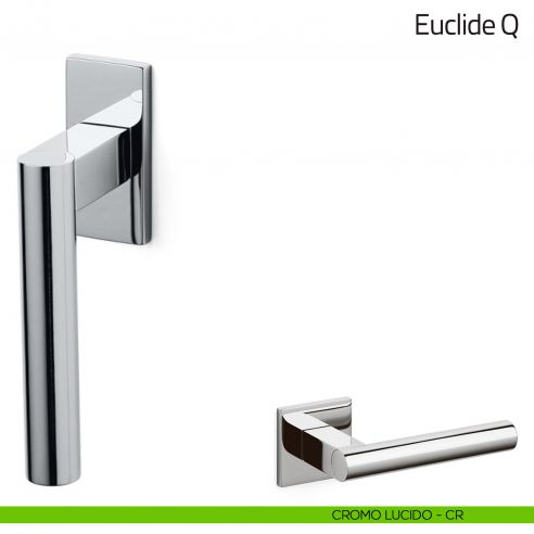 Maniglia per finestra martellina DK Euclide Q Olivari bassa cromo lucido