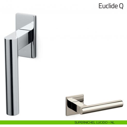 Maniglia per finestra martellina DK Euclide Q Olivari bassa supernichel lucido