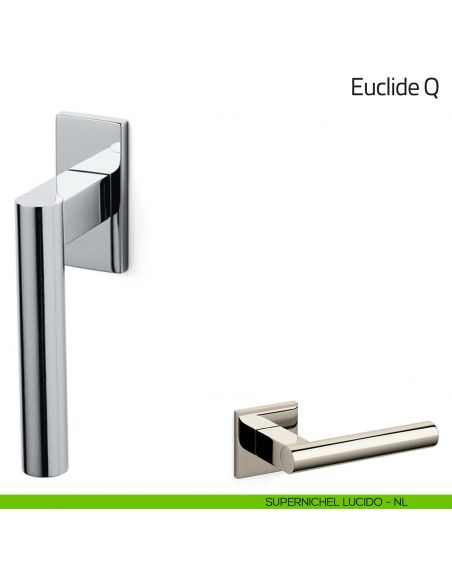 Maniglia per finestra martellina DK Euclide Q Olivari bassa supernichel lucido