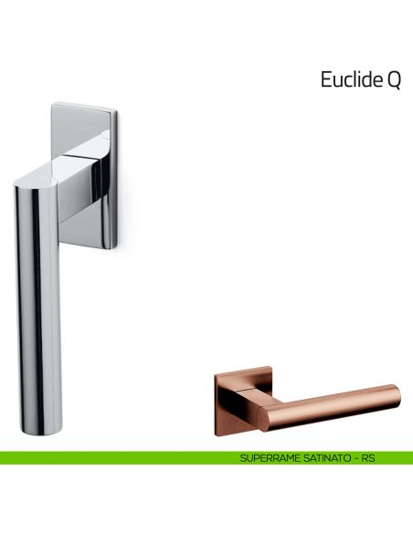 Maniglia per finestra martellina DK Euclide Q Olivari bassa superrame satinato