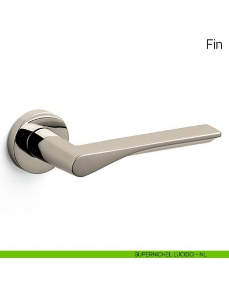 Maniglia per porta Fin Olivari supernichel lucido