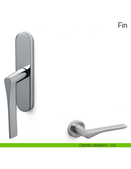 Maniglia per finestra cremonese Fin Olivari cromo satinato