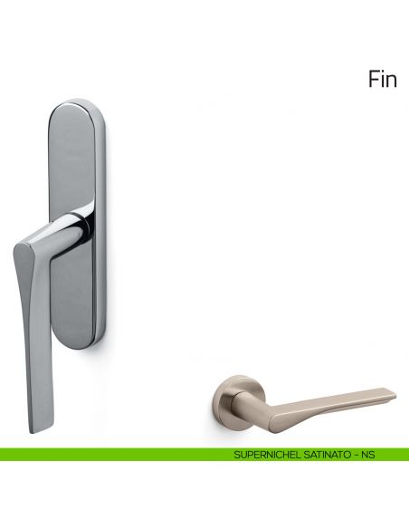 Maniglia per finestra cremonese Fin Olivari supernichel satinato
