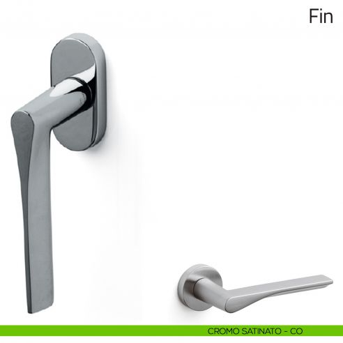Maniglia per finestra martellina DK Fin Olivari cromo satinato