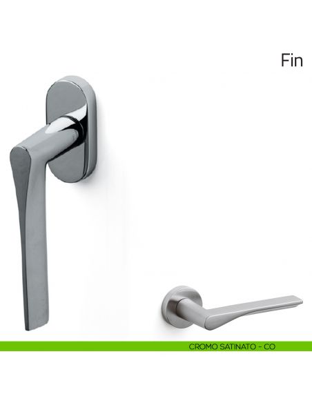 Maniglia per finestra martellina DK Fin Olivari cromo satinato