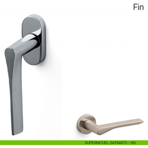 Maniglia per finestra martellina DK Fin Olivari supernichel satinato