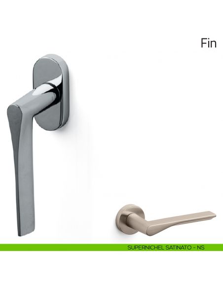 Maniglia per finestra martellina DK Fin Olivari supernichel satinato