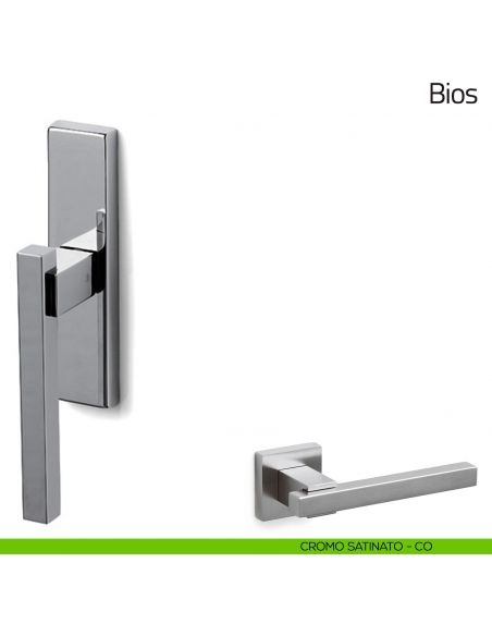 Maniglia per finestra cremonese Bios Olivari cromo satinato