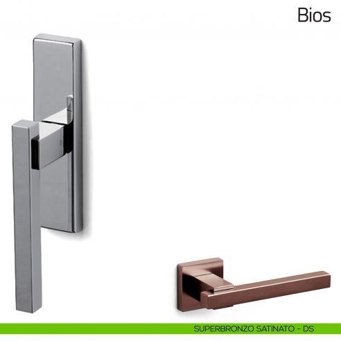 Maniglia per finestra cremonese Bios Olivari superbronzo satinato