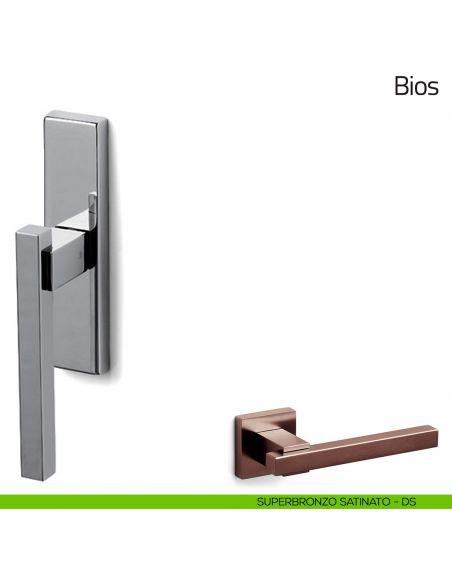 Maniglia per finestra cremonese Bios Olivari superbronzo satinato