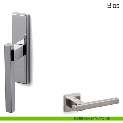 Maniglia per finestra cremonese Bios Olivari superinox satinato