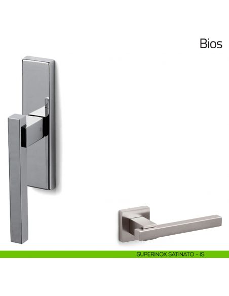 Maniglia per finestra cremonese Bios Olivari superinox satinato