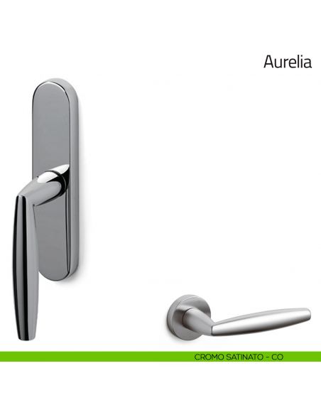 Maniglia per finestra cremonese Aurelia Olivari cromo satinato
