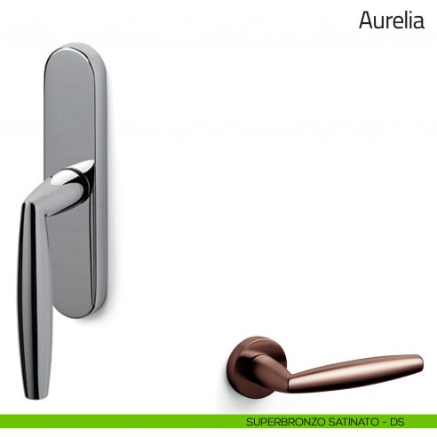 Maniglia per finestra cremonese Aurelia Olivari superbronzo satinato