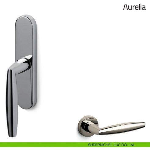 Maniglia per finestra cremonese Aurelia Olivari supernichel lucido