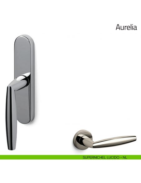 Maniglia per finestra cremonese Aurelia Olivari supernichel lucido
