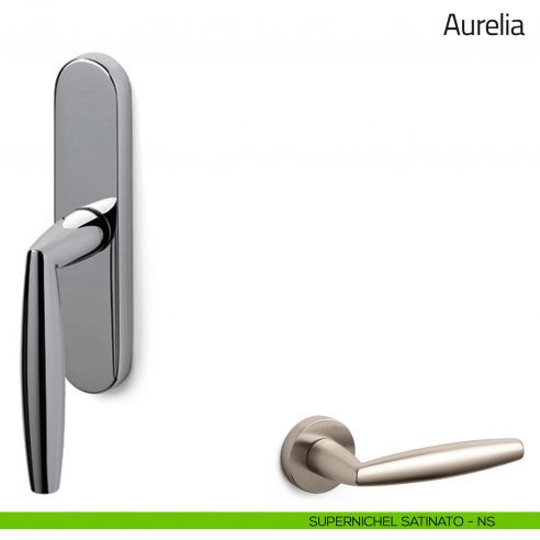 Maniglia per finestra cremonese Aurelia Olivari supernichel satinato